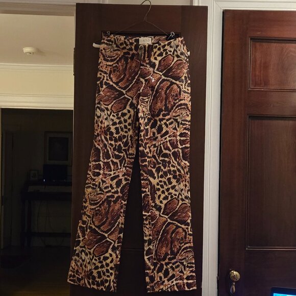 Cache Pants - Cache Leopard sequin pants Size 2 -